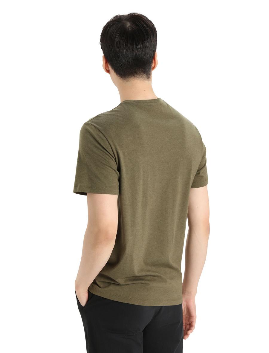 Loden Icebreaker Merino Central Classic Short Sleeve Men's T Shirts | AU 1145GSOL